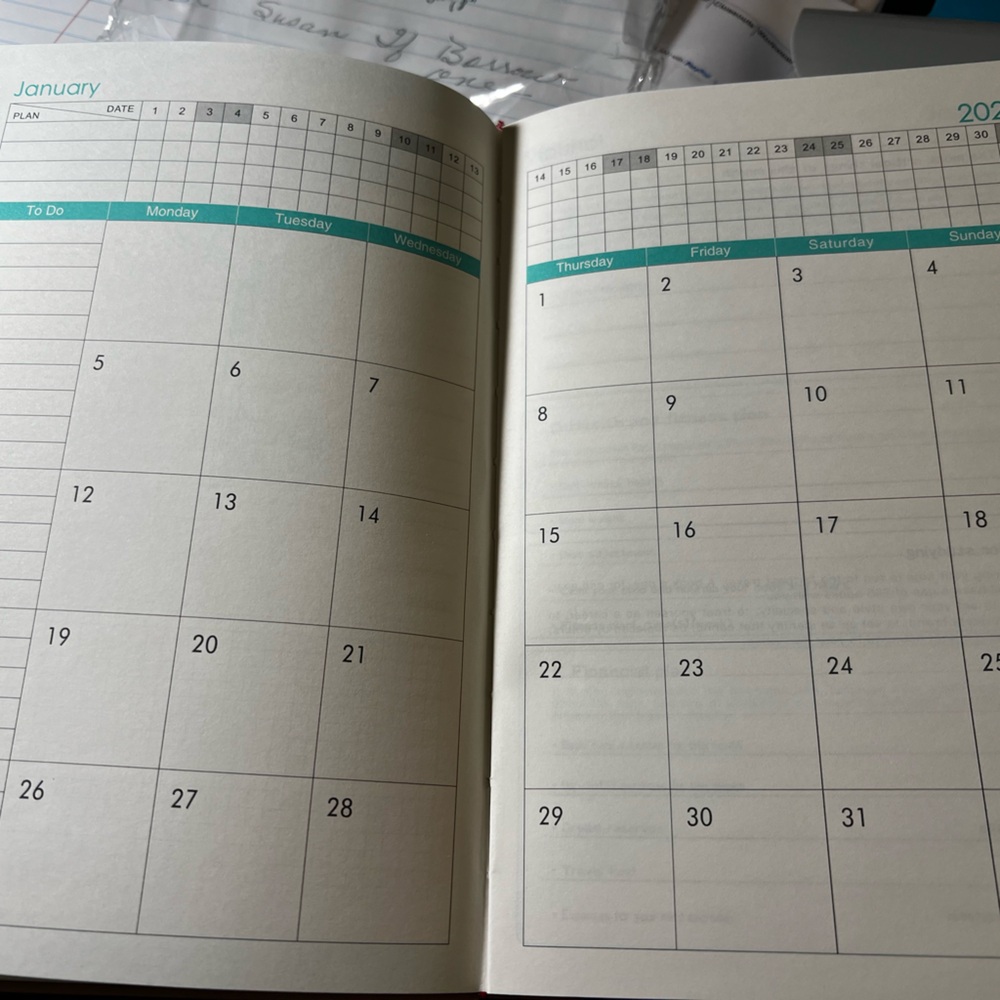 PLANNER 2026 DAILY/MONTHLY PLANNER PURPLE & TAN BRAND NEW FOUND ONE I LIKED MORE - Picture 7 of 7